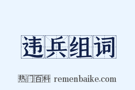 违兵组词是什么意思的图片